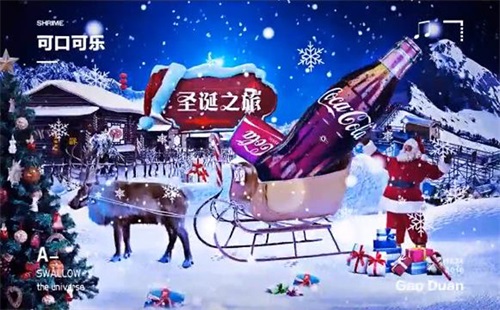ps精品案例-可口可乐圣诞宣传海报+素材